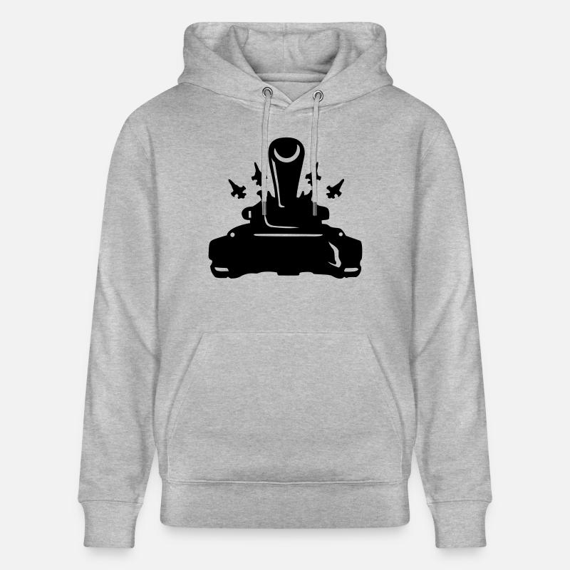 panzer_mit_flugzeugstaffel - Stanley/Stella Unisex Bio-Hoodie CRUISER  - Grau meliert