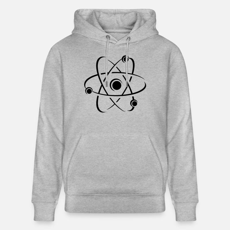 Icône de l'atome de science - Sweat à capuche bio CRUISER Stanley/Stella Unisexe - gris chiné