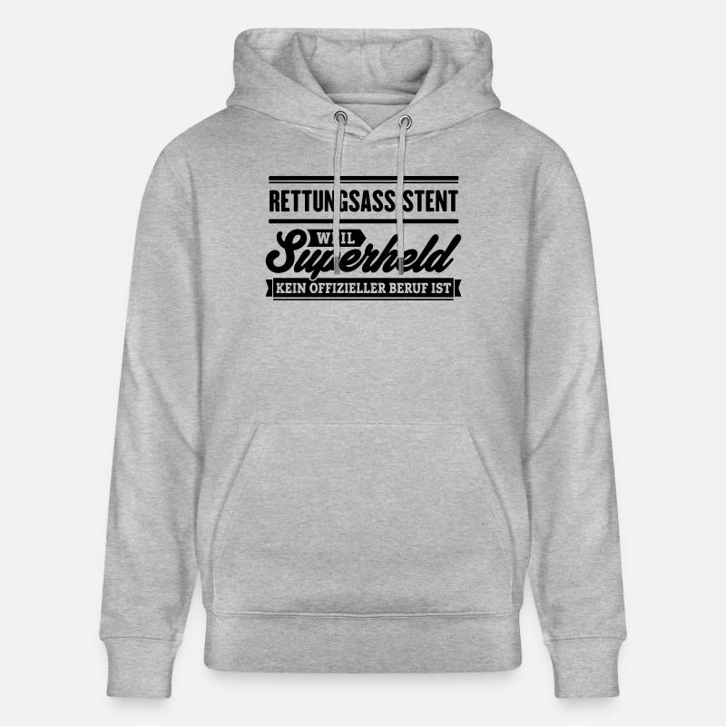 Superheld Rettungsassistent - Stanley/Stella Unisex Bio-Hoodie CRUISER  - Grau meliert