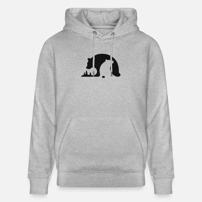 Deux ours - Sweat à capuche bio CRUISER Stanley/Stella Unisexe - gris chiné