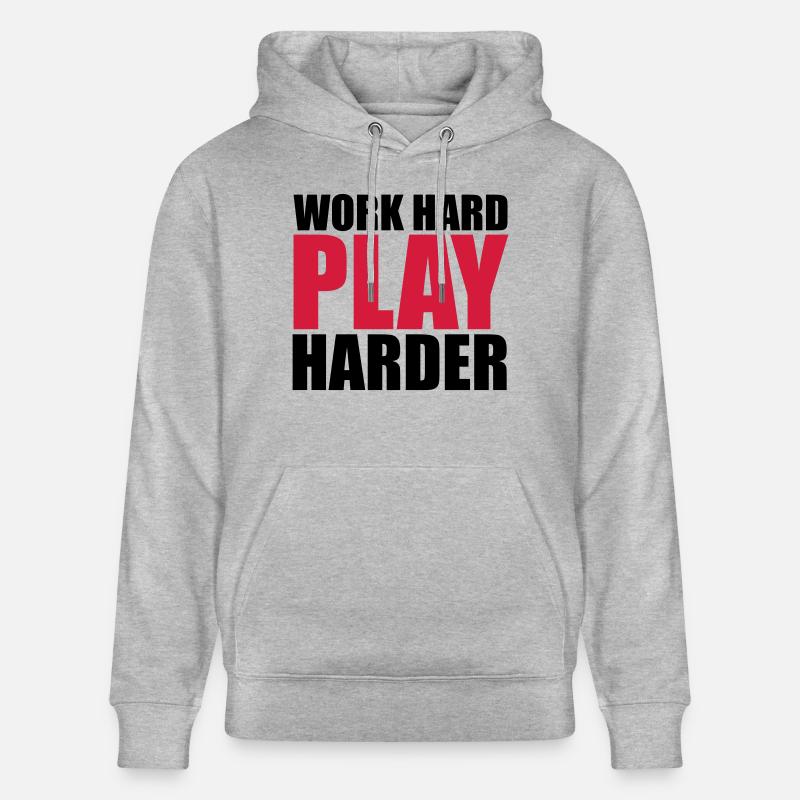 Work Hard - Sweat à capuche bio CRUISER Stanley/Stella Unisexe - gris chiné