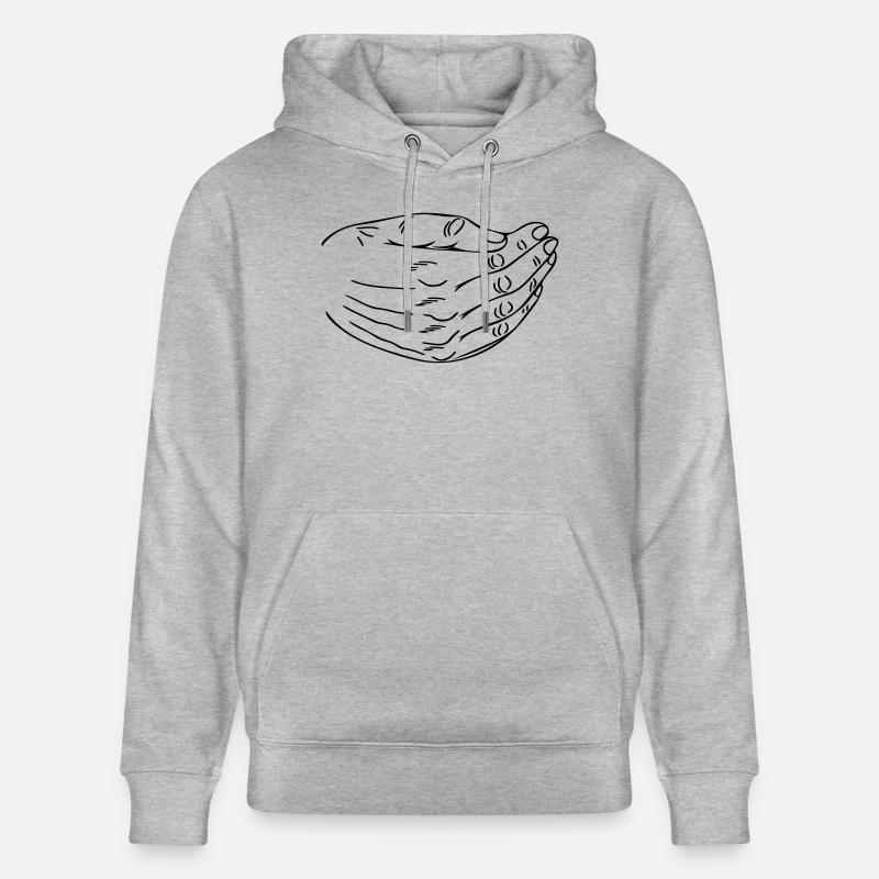 La main sur la bouche - Sweat à capuche bio CRUISER Stanley/Stella Unisexe - gris chiné