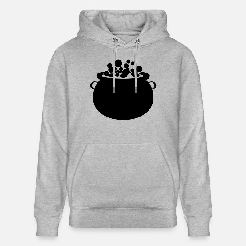 Calderone della strega - Felpa con cappuccio ecologica unisex CRUISER di Stanley/Stella - grigio melange