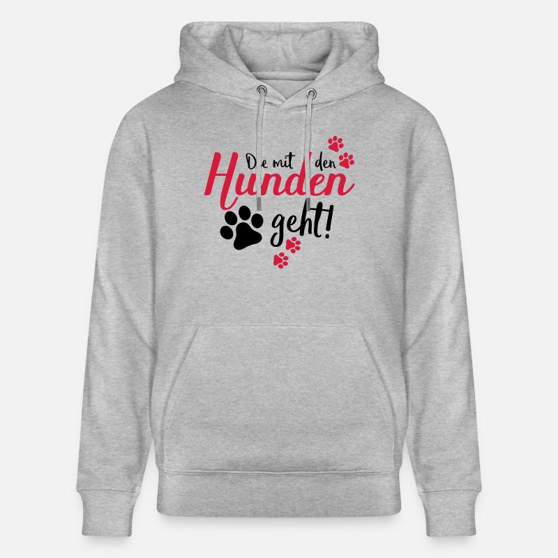 die mit den hunden geht - Stanley/Stella Unisex Bio-Hoodie CRUISER  - Grau meliert