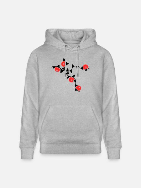 Vrilles de fleurs - Sweat à capuche bio CRUISER Stanley/Stella Unisexe - gris chiné
