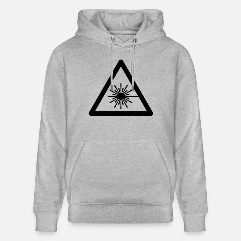 Symbole de danger - Laser Light - Sweat à capuche bio CRUISER Stanley/Stella Unisexe - gris chiné