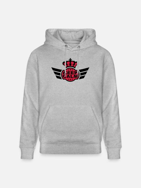 Keep Calm - Stanley/Stella CRUISER Unisex Organic Hoodie - heather grey