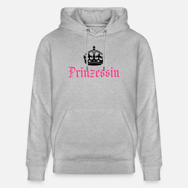 Princesse avec la couronne - Sweat à capuche bio CRUISER Stanley/Stella Unisexe - gris chiné