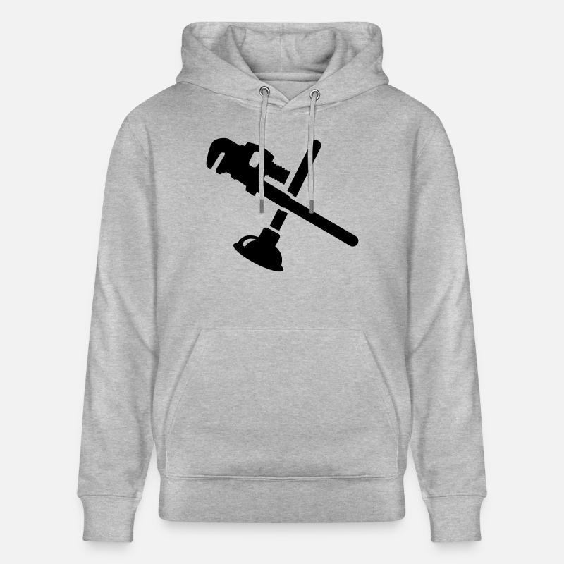 plombier - Sweat à capuche bio CRUISER Stanley/Stella Unisexe - gris chiné