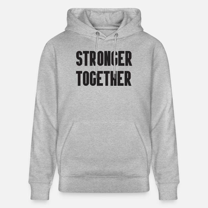 Plus forts ensemble - Sweat à capuche bio CRUISER Stanley/Stella Unisexe - gris chiné