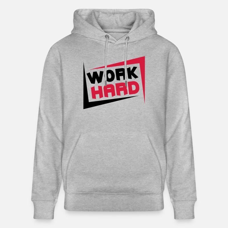 Work Hard - Sweat à capuche bio CRUISER Stanley/Stella Unisexe - gris chiné