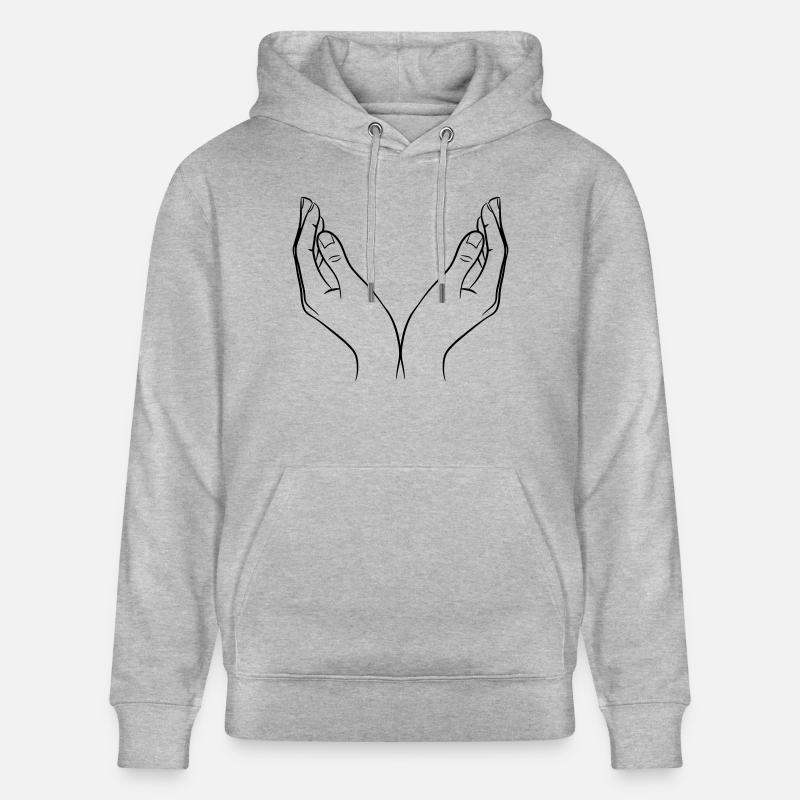 Coquille de mains - Sweat à capuche bio CRUISER Stanley/Stella Unisexe - gris chiné