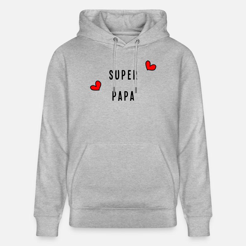 SUPER PAPA. PAPA - Sweat à capuche bio CRUISER Stanley/Stella Unisexe - gris chiné