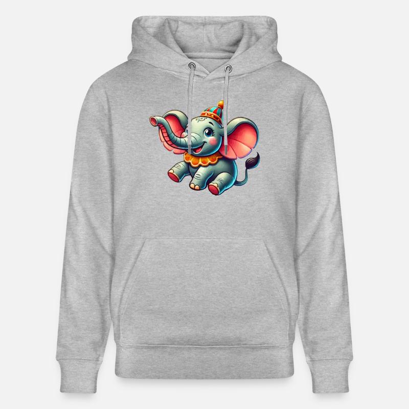 Cirque d’éléphants - Sweat à capuche bio CRUISER Stanley/Stella Unisexe - gris chiné