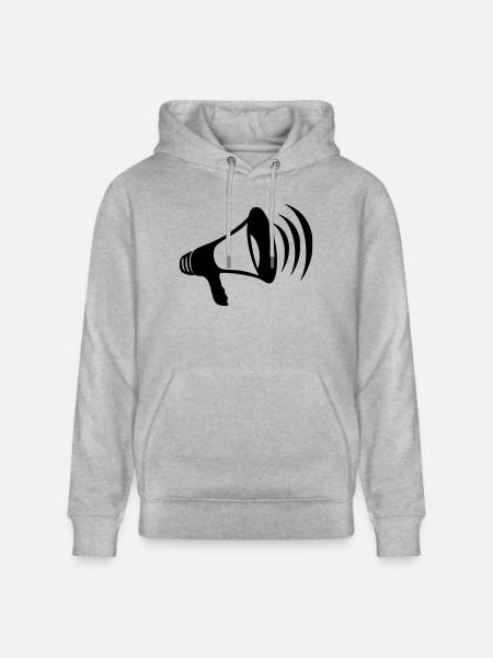 megaphone - Stanley/Stella CRUISER Unisex Organic Hoodie - heather grey