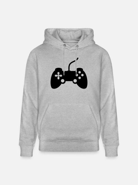 gamer_controller__f1 - Sweat à capuche bio CRUISER Stanley/Stella Unisexe - gris chiné