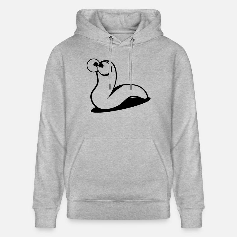 Ver mignon drôle - Sweat à capuche bio CRUISER Stanley/Stella Unisexe - gris chiné