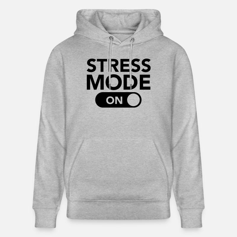 Stress Mode (On) - Sweat à capuche bio CRUISER Stanley/Stella Unisexe - gris chiné
