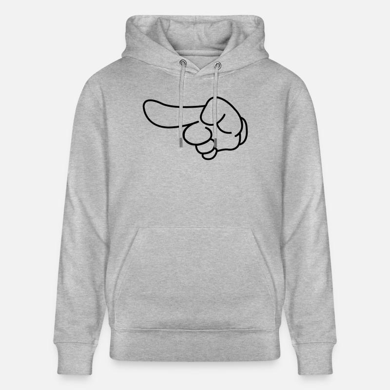 comic_hand_01 - Sweat à capuche bio CRUISER Stanley/Stella Unisexe - gris chiné