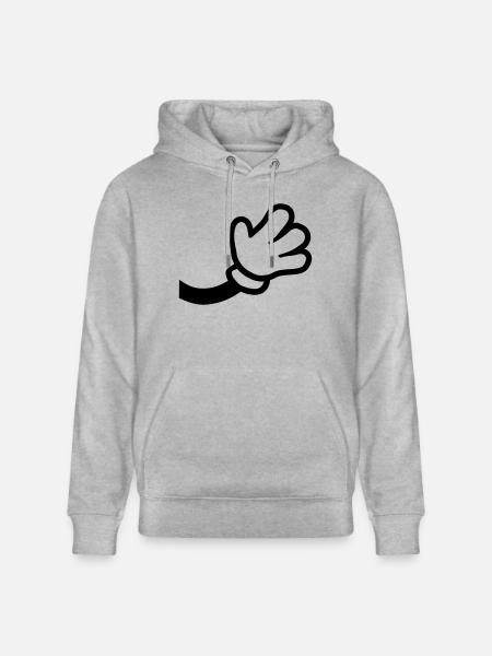 Comic Hand Winkend - Stanley/Stella Unisex Bio-Hoodie CRUISER - Grau meliert