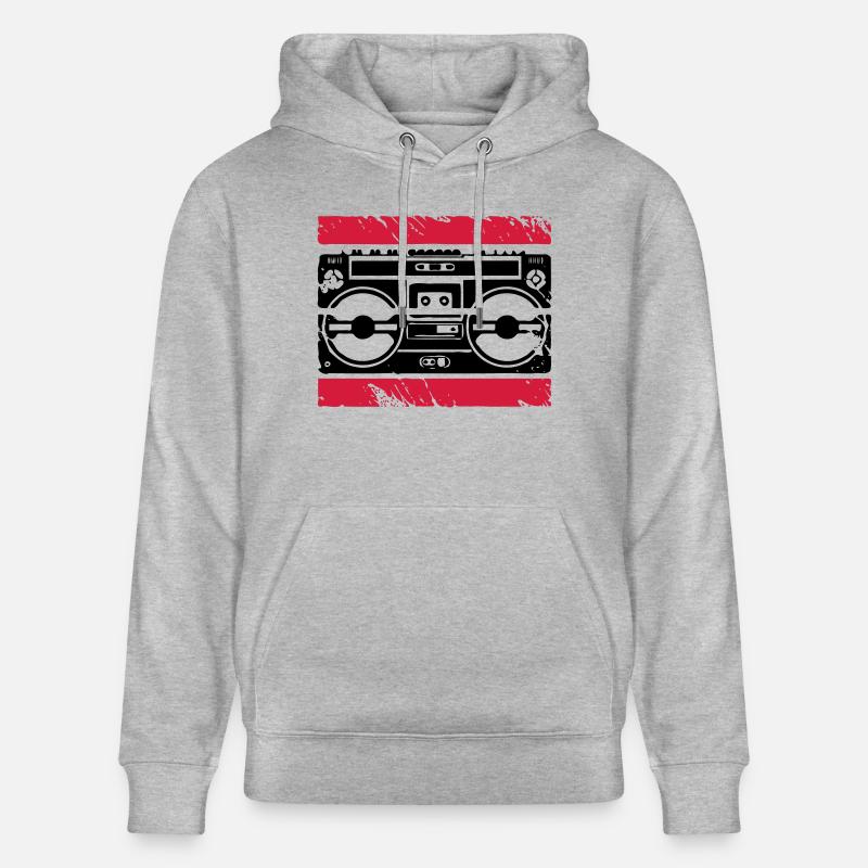Ghetto Blaster logo - Sweat à capuche bio CRUISER Stanley/Stella Unisexe - gris chiné