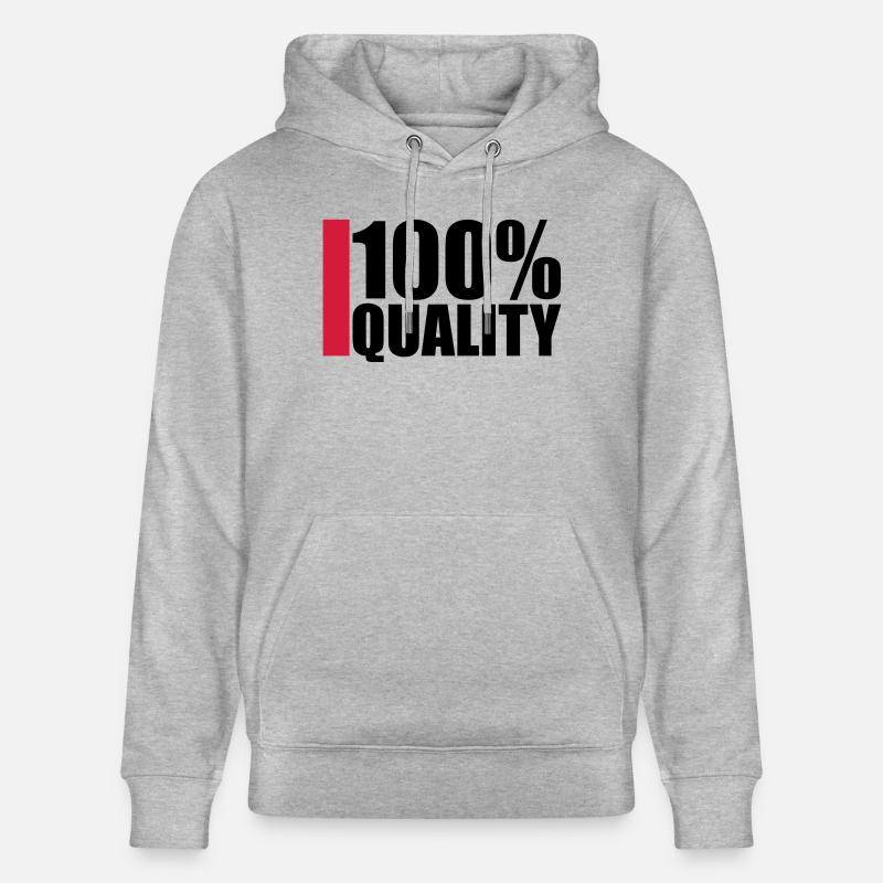 100 Procent Quality Design - Stanley/Stella Unisex Bio-Hoodie CRUISER  - Grau meliert