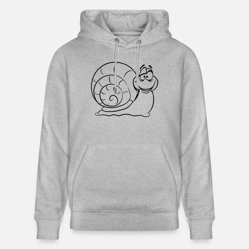 escargot drôle d'enfants drôles - Sweat à capuche bio CRUISER Stanley/Stella Unisexe - gris chiné