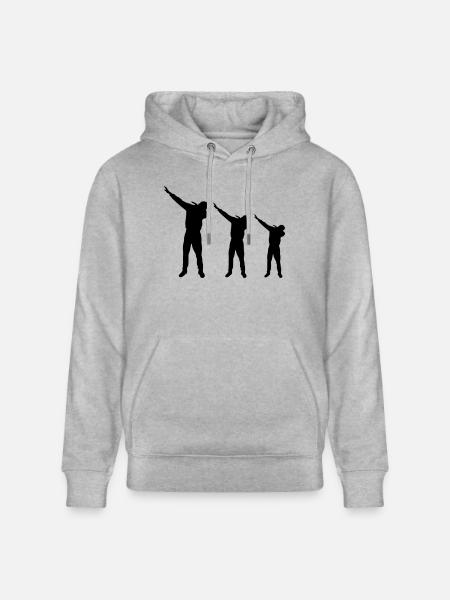 dabbing design - Stanley/Stella Unisex Bio-Hoodie CRUISER  - Grau meliert