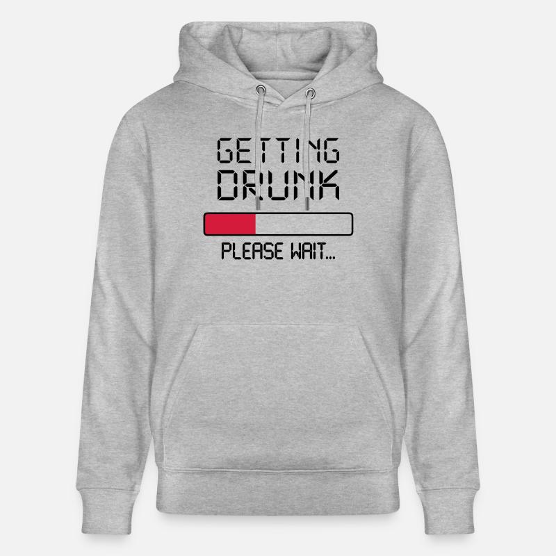 getting drunk - Sweat à capuche bio CRUISER Stanley/Stella Unisexe - gris chiné