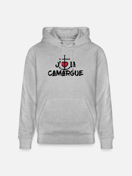 j'aime la Camargue - Sweat à capuche bio CRUISER Stanley/Stella Unisexe - gris chiné
