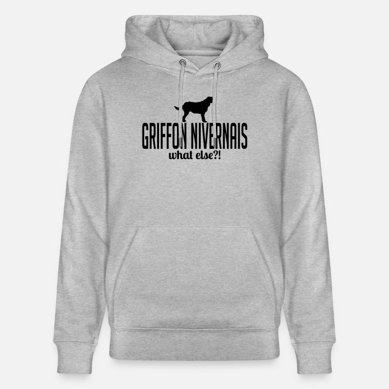 GRIFFON nivernais whatelse - Sweat à capuche bio CRUISER Stanley/Stella Unisexe - gris chiné