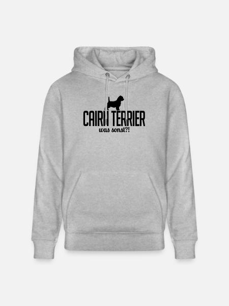 CAIRN TERRIER what else - Stanley/Stella CRUISER Unisex Organic Hoodie - heather grey