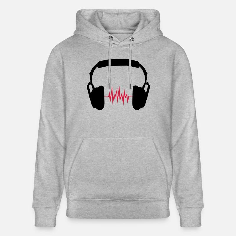 Kopfhörer - Stanley/Stella Unisex Bio-Hoodie CRUISER  - Grau meliert