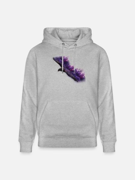 Eagle with smoke - Stanley/Stella CRUISER Unisex Organic Hoodie - heather grey