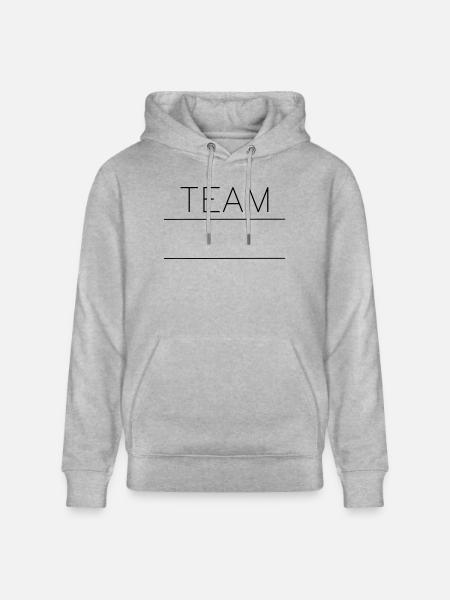 TEAM mit Platzhalter - Stanley/Stella Unisex Bio-Hoodie CRUISER - Grau meliert