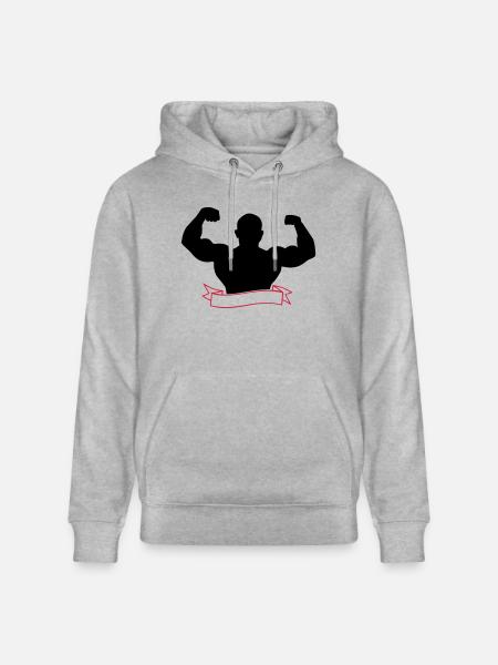 Bodybuilder - Sweat à capuche bio CRUISER Stanley/Stella Unisexe - gris chiné