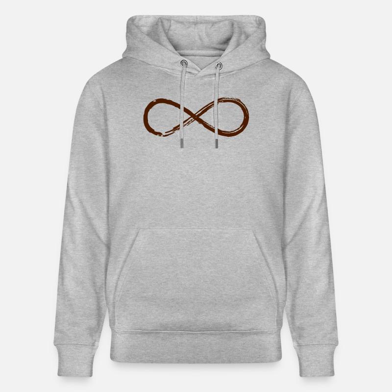 Lemniscate, Symbol Infinity, Mathematics, Loop - Sweat à capuche bio CRUISER Stanley/Stella Unisexe - gris chiné