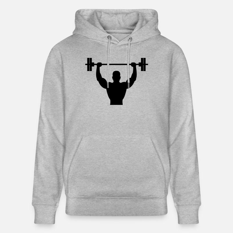 bodybuilder - Stanley/Stella Unisex Bio-Hoodie CRUISER  - Grau meliert