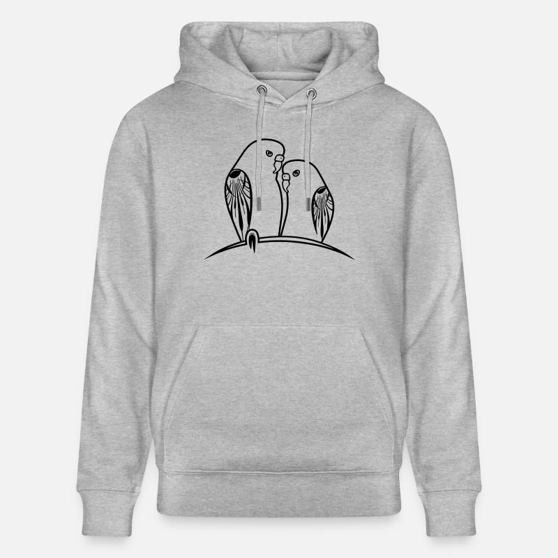 perruches oiseaux - Sweat à capuche bio CRUISER Stanley/Stella Unisexe - gris chiné