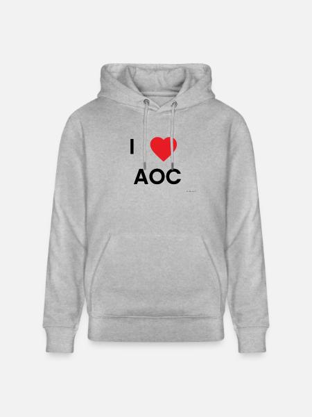 Ich liebe AOC - Stanley/Stella Unisex Bio-Hoodie CRUISER - Grau meliert