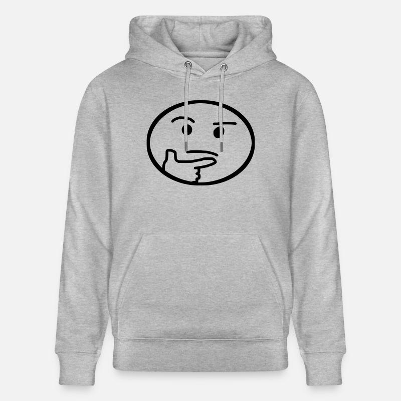 , emoji, réfléchi - Sweat à capuche bio CRUISER Stanley/Stella Unisexe - gris chiné