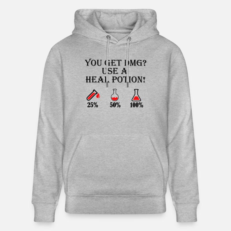 Utilisez une potion de guérison - Sweat à capuche bio CRUISER Stanley/Stella Unisexe - gris chiné