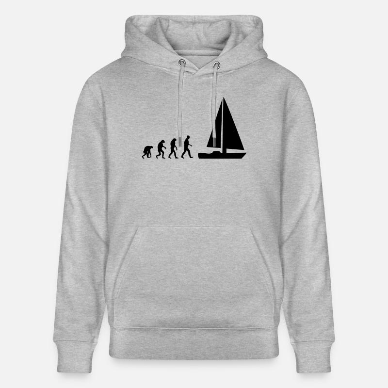 segelboot evolution - Stanley/Stella Unisex Bio-Hoodie CRUISER  - Grau meliert