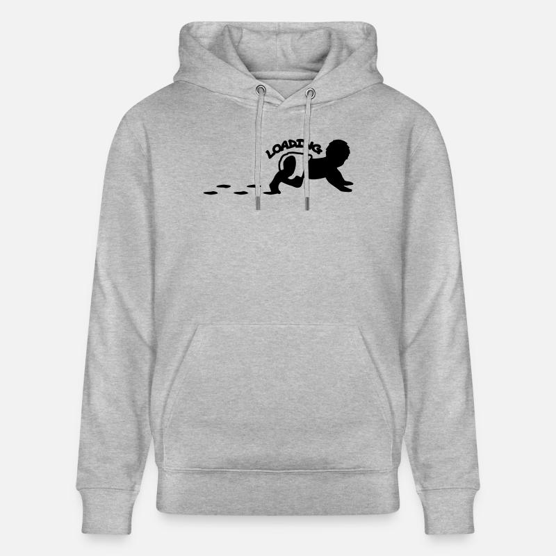 Baby Is Loading Logo Design - Sweat à capuche bio CRUISER Stanley/Stella Unisexe - gris chiné