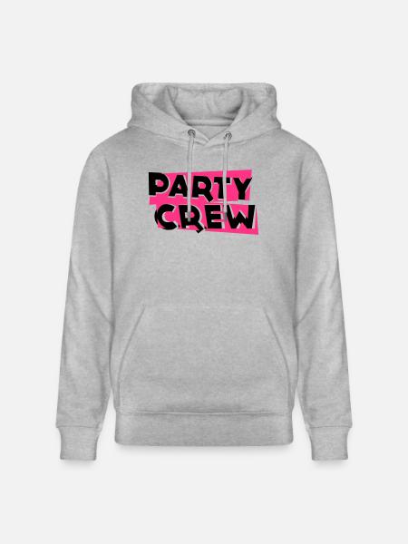 Party Crew - Stanley/Stella Unisex Bio-Hoodie CRUISER - Grau meliert