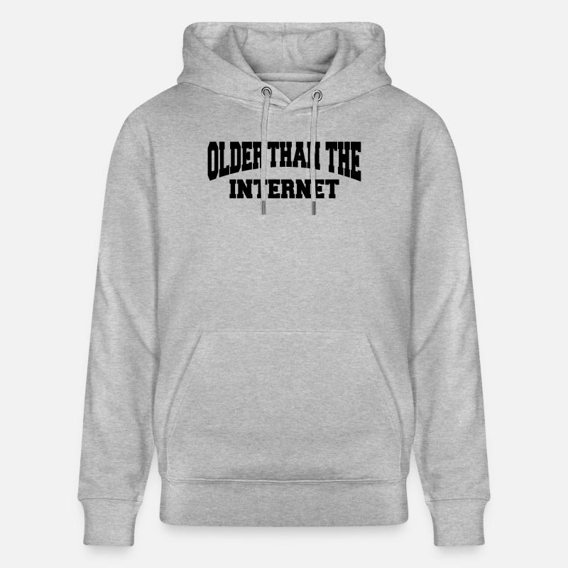 Older than the internet - Sweat à capuche bio CRUISER Stanley/Stella Unisexe - gris chiné