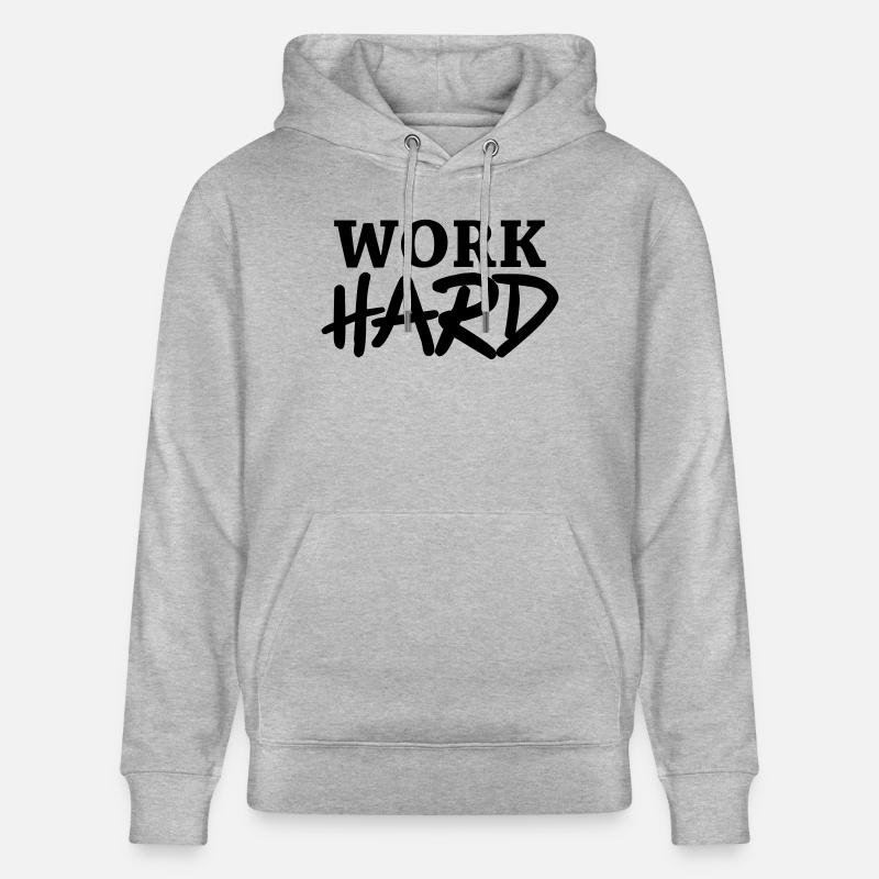Work hard - Sweat à capuche bio CRUISER Stanley/Stella Unisexe - gris chiné