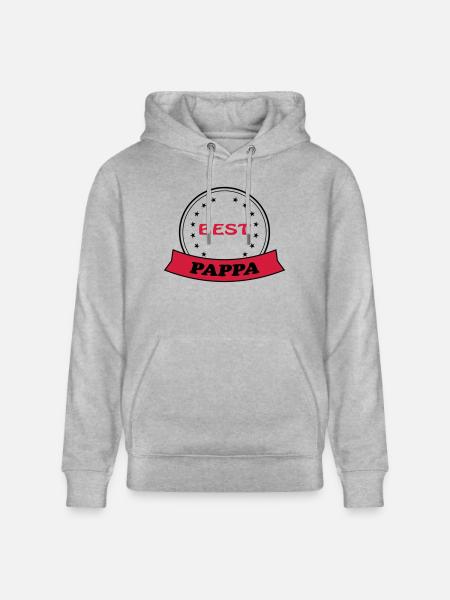 Best pappa 111 - Stanley/Stella CRUISER Unisex Organic Hoodie - heather grey