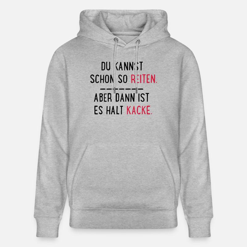 kacke reiten - Stanley/Stella Unisex Bio-Hoodie CRUISER  - Grau meliert