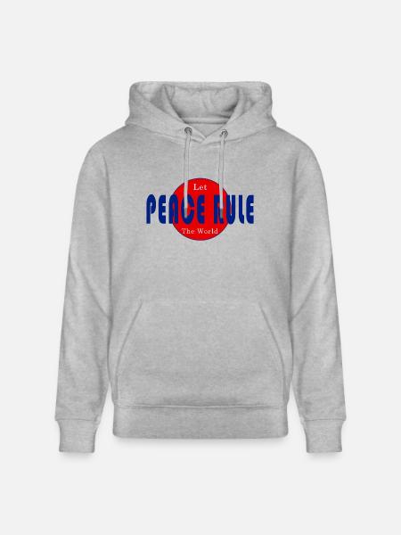 Må freden herske over verden - Stanley/Stella CRUISER økologisk unisex-hoodie - grå meleret